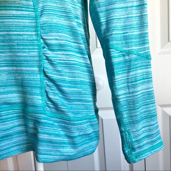 Zella Turquoise Blue Athletic Pullover Hoodie Top Large - Picture 5 of 13
